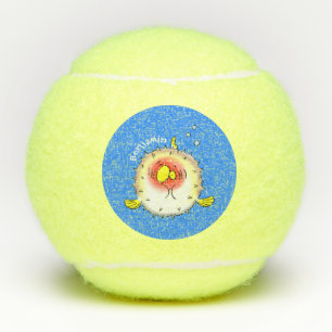 Funny Puffer Fish porcupfish Cartoon Tennisbälle