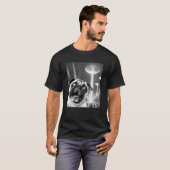 Funny Pug Alien UFO Taking a Selfie Dog Mom Dad Me T-Shirt (Vorne ganz)