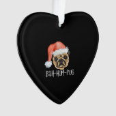 Funny Pug Christmas Dog Mom Dad Pajamas Oversized Ornament (Vorderseite)