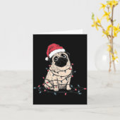 Funny Pug Christmas Graphics Dog Lights Lover Owne Karte (Gelbe Blume)