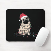 Funny Pug Christmas Graphics Dog Lights Lover Owne Mousepad (Mit Mouse)