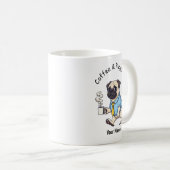 Funny Pug Dog Business Suit Coffee Kaffeetasse (VorderseiteRechts)