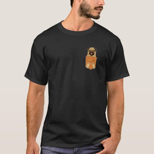 Funny pug dog in shirt pocket chest bag Premium (Vorderseite)