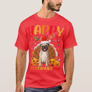 Funny Pug Dog Lover Happy Pug Hello ThanksMas T-Shirt