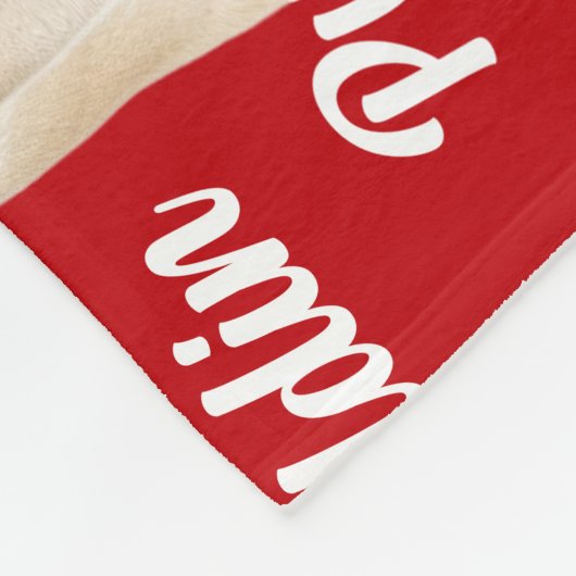 Funny Pug Dog with Name Pattern Christmas Fleecedecke (Ecke)