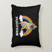 Funny Pugicorn Mops Dog Unicorn Niedliches Tier Dekokissen (Vorderseite(Vertikal))