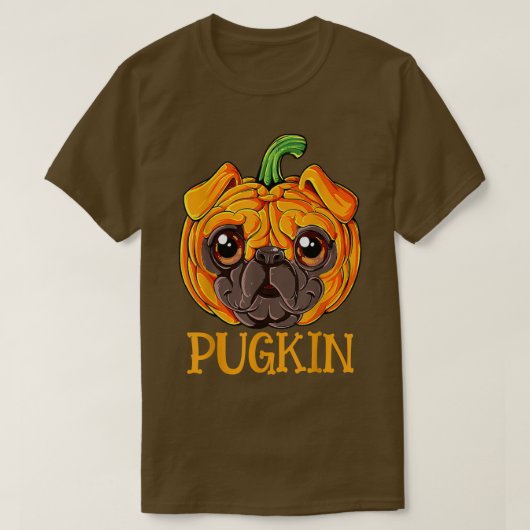 Funny Pugkin Mops Halloween Erntedank Kostüm Pu T-Shirt (Design vorne)