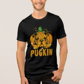 Funny Pugkin Mops Lover Tri-Blend Shirt (Vorderseite)