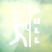 Funny Pull Stickman Glas Türklammer Zeichen Fensteraufkleber (Blatt 3)