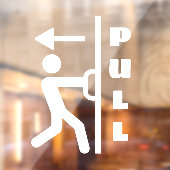 Funny Pull Stickman Glas Türklammer Zeichen Fensteraufkleber (Blatt 2)