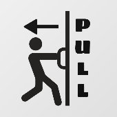 Funny Pull Stickman Glass Door Window Sign Fensteraufkleber (Blatt)