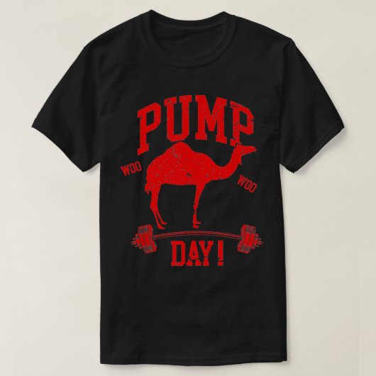 Funny Pump Day Hump Day Camel Weight Lifting Zug T-Shirt (Design vorne)