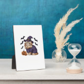 Funny Pumpkin Bat Witch Costume Persian Cat Hallow Fotoplatte (Seite)