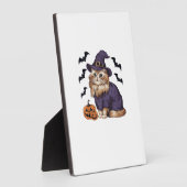 Funny Pumpkin Bat Witch Costume Persian Cat Hallow Fotoplatte (Seite)