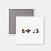 Funny Pumpkin Cat Ghost Black Cat Halloween für Ca Magnet (Vorderseite/Rückseite)
