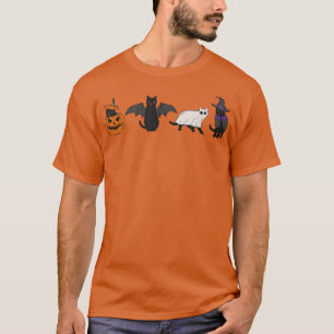 Funny Pumpkin Cat Ghost Black Cat Halloween für Ca T-Shirt