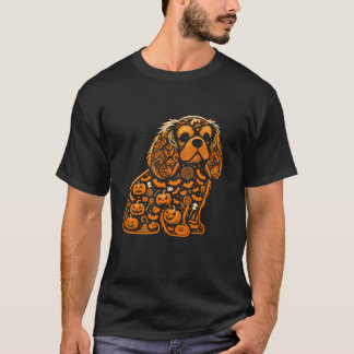 Funny Pumpkin Cavalier King Charles Spaniel Candy T-Shirt