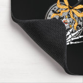 Funny Pumpkin Cherries Skeleton Lace Coquette Bow Mousepad (Ecke)
