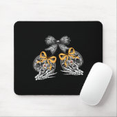 Funny Pumpkin Cherries Skeleton Lace Coquette Bow Mousepad (Mit Mouse)