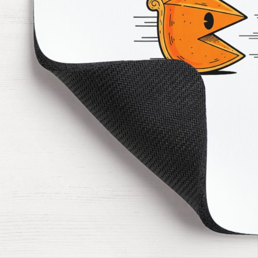 Funny Pumpkin E Chasing Turkey Gobble Fall Thanksg Mousepad (Ecke)