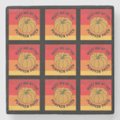 Funny Pumpkin Fall Steinuntersetzer (Vorderseite)