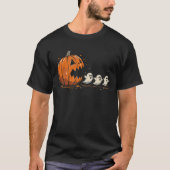 Funny Pumpkin Geist Halloween T-Shirt (Vorderseite)