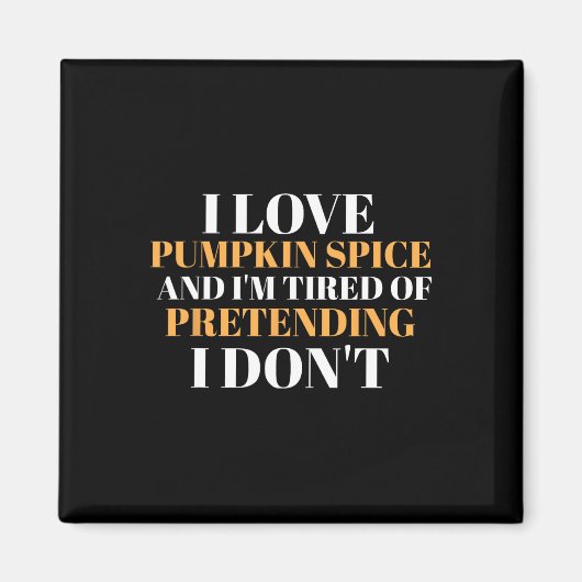 Funny Pumpkin Gewürzfreund oder Husbynd Gag Joke Magnet (Vorne)