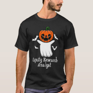 Funny Pumpkin Ghost Equity Research Analyst Hallow T-Shirt
