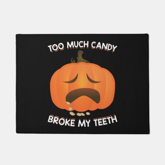 Funny Pumpkin Halloween Candy Gift Fußmatte (Vorderseite)