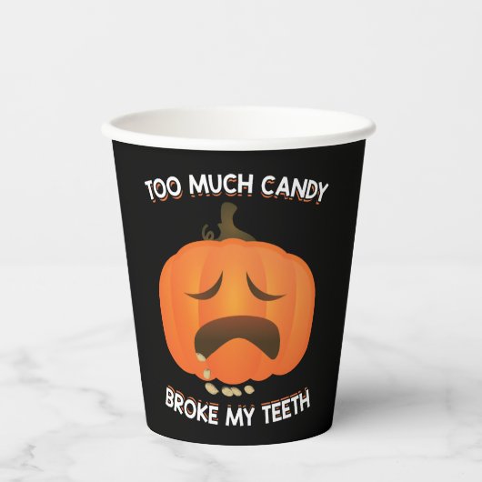 Funny Pumpkin Halloween Candy Gift Pappbecher (Vorderseite)