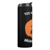Funny Pumpkin Halloween Candy Gift Thermosbecher (Nach links gedreht)
