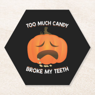 Funny Pumpkin Halloween Candy Gift Untersetzer