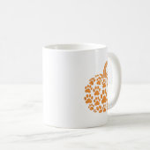 Funny Pumpkin Halloween Paw Hund für Männer Frauen Kaffeetasse (VorderseiteRechts)