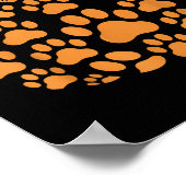 Funny Pumpkin Halloween Paw Hund für Männer Frauen Poster (Ecke)