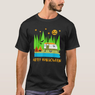 Funny Pumpkin Happy Camp-O-Ween Camping Lover Vate T-Shirt