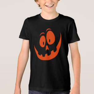 Funny Pumpkin Kürbislaterne Face Halloween Tri-Blend Shirt
