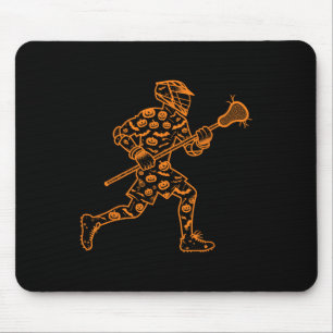 Funny Pumpkin Lacrosse Candy Halloween Mens Damen Mousepad