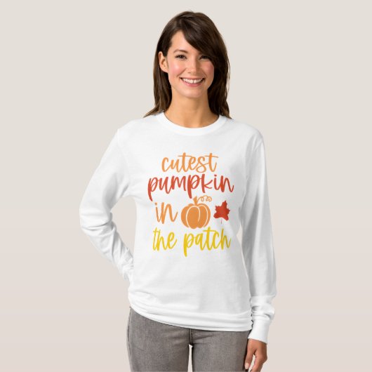 Funny Pumpkin Patch Erntedank T-Shirt (Vorne ganz)