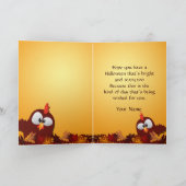 Funny Pumpkin Patch Halloween Wishings Karte (Innenseite)