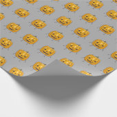 Funny Pumpkin Pattern Wrapping Paper Geschenkpapier (Ecke)
