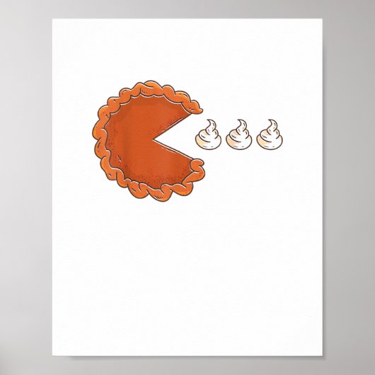 Funny Pumpkin Pie Eating Whipped Cream 2020 Danke Poster (Vorne)