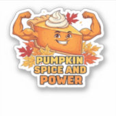 Funny Pumpkin Pie Erntedank Oversized T - Shirt.p Aufkleber (Vorderseite)