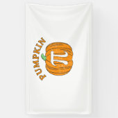 Funny Pumpkin Pie Halloween Erntedank Pumpkin P Banner (Vertikal)