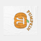 Funny Pumpkin Pie Halloween Erntedank Pumpkin P Fleecedecke (Vorderseite (Horizontal))