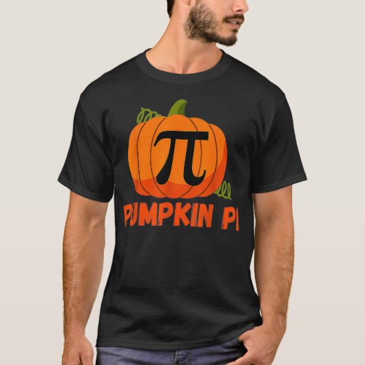 Funny Pumpkin Pie Math, Pumpkin Pi Funny Halloween T-Shirt (Vorderseite)