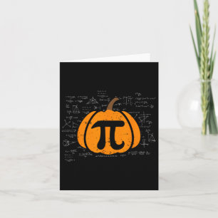 Funny Pumpkin Pie Math Teacher Halloween Thanksgiv Karte
