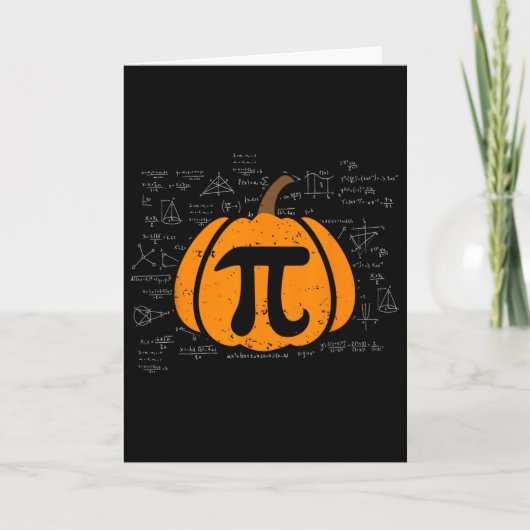 Funny Pumpkin Pie Math Teacher Halloween Thanksgiv Karte (Vorderseite)