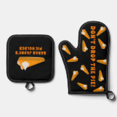 Funny Pumpkin Pie Oven Mitt & Pot Holder Set (Vorderseite)