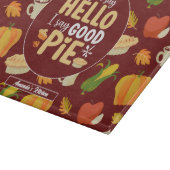 Funny Pumpkin Pie Pun Erntedank Food Pattern Schneidebrett (Ecke)