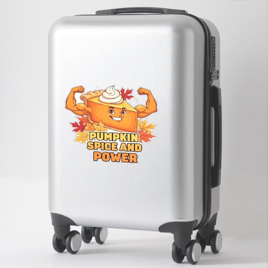 Funny Pumpkin Pie Thanksgiving Oversized T-Shirt.p Aufkleber (Koffer)